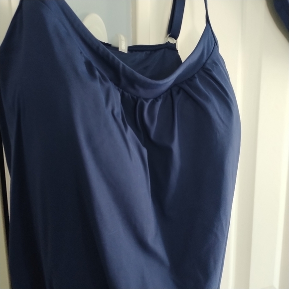 Lands' End Navy Two Piece Tankini Bathing Suit 12 - Picture 4 of 11